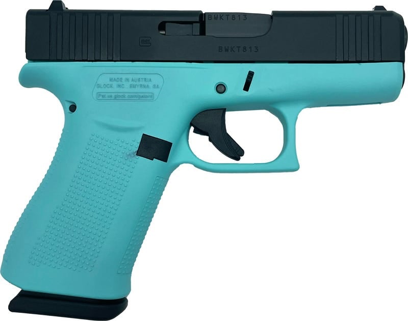 Glock 43X "Tiffany Blue" 9mm 3.41" Barrel 10-Rounds GrabAGun Exclusive Glock 43X "Tiffany Blue" 9mm 3.41" Barrel 10-Rounds GrabAGun Exclusive - HANDGUNS - Miami Shooters Supply