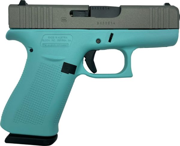 Glock 43X "Tiffany Blue" / Titanium 9mm 3.4" Barrel 10-Rounds GrabAGun Exclusive