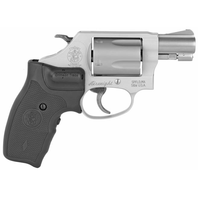 Smith and Wesson 637 Airweight Stainless .38 SPL 1.88" Barrel 5-Rounds Crimson Trace Laser Smith and Wesson 637 Airweight Stainless .38 SPL 1.88" Barrel 5-Rounds Crimson Trace Laser - HANDGUNS - Miami Shooters Supply