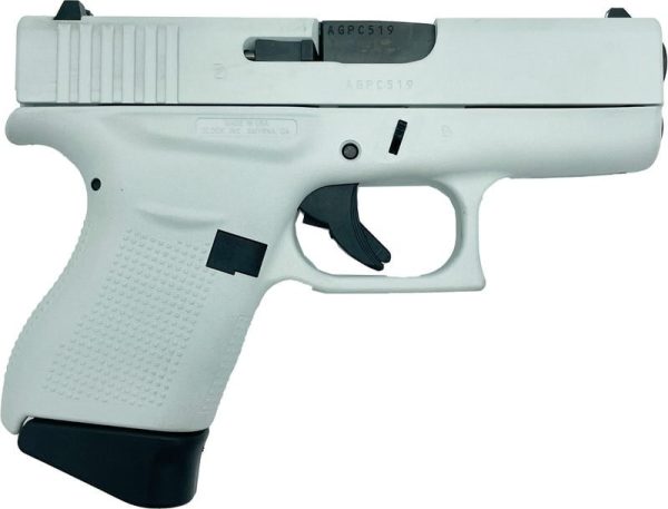 Glock 43 "Whiteout" White 9mm 3.39-inch Barrel 6-Rounds GrabAGun Exclusive