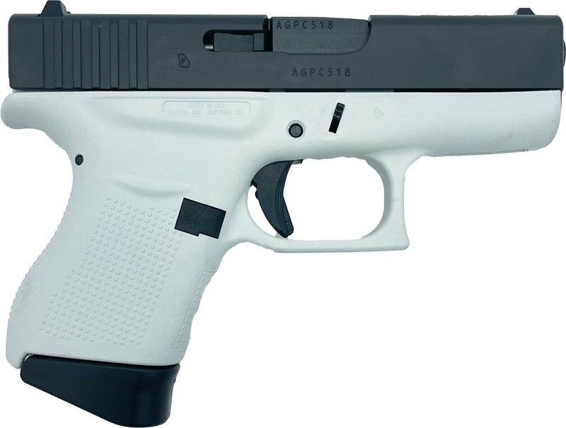 Glock 43 White / Black 9mm 3.39-inch Barrel 6-Rounds GrabAGun Exclusive Glock 43 White / Black 9mm 3.39-inch Barrel 6-Rounds GrabAGun Exclusive - HANDGUNS - Miami Shooters Supply