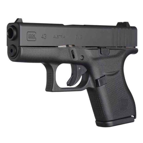 Glock 43 9mm Luger 3.41in Black Nitrite Pistol - 6+1 Rounds - Image 2
