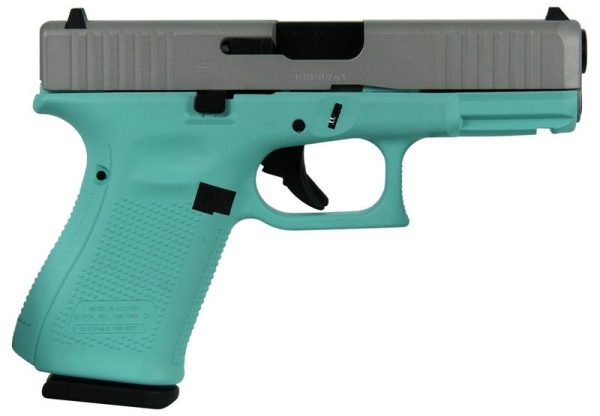 Glock 19 Gen5 Tiffany Blue / Silver 9mm 4.02" Barrel 15-Rounds 2 Mags