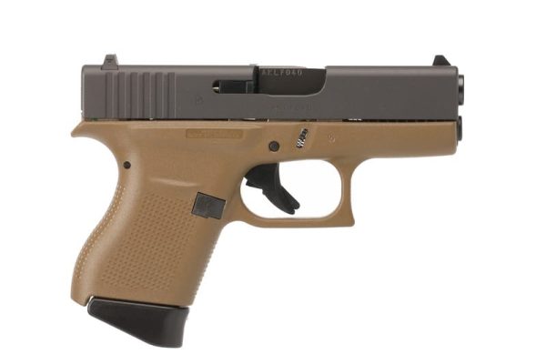 Glock 43 Black / Flat Dark Earth 9mm 3.39" Barrel 6-Rounds