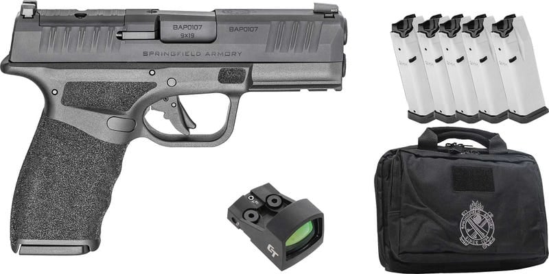 Springfield Armory Hellcat Pro OSP 9mm 3.7" Barrel 15-Rounds 5 Mags, CT1500 Red Dot Springfield Armory Hellcat Pro OSP 9mm 3.7" Barrel 15-Rounds 5 Mags, CT1500 Red Dot - HANDGUNS - Miami Shooters Supply