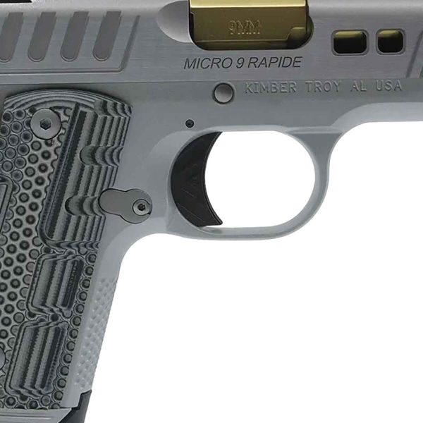 Kimber Micro 9 Rapide Dawn 9mm Luger 3.15in Silver KimPro II Pistol - 7+1 Rounds - Image 3