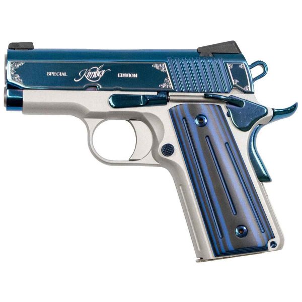 Kimber Special Edition 9mm Luger 3in Satin Silver/High Polish Bright Blue Pistol - 8+1 Rounds - Image 2