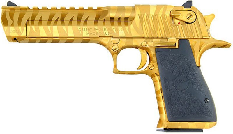 Magnum Research Desert Eagle MK19 Gold Tiger Stripes .44 Mag 6" Barrel 8-Rounds Magnum Research Desert Eagle MK19 Gold Tiger Stripes .44 Mag 6" Barrel 8-Rounds - HANDGUNS - Miami Shooters Supply