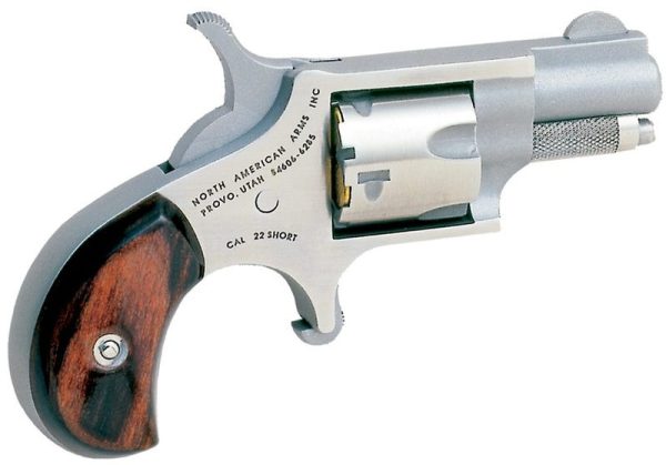 North American Arms Mini-Revolver Stainless .22 Short 1.125" Barrel 5-Rounds Lanyard Ring