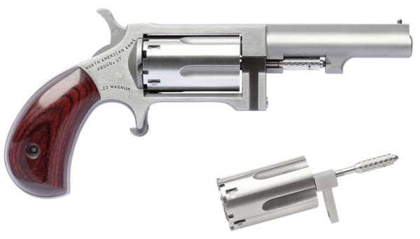 North American Arms Sidewinder Stainless .22 LR / .22 Mag 2.5" Barrel 5-Rounds Conversion