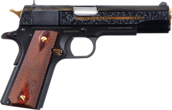 Colt Firearms 1911 Heritage Blued / Wood .38 Super+P 5" Barrel 7-Rounds