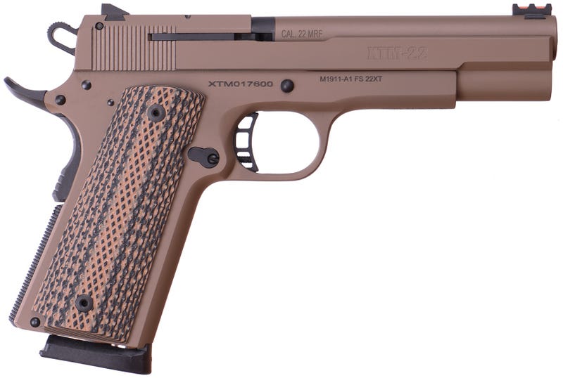 Rock Island Armory M1911-A1 XT22 Flat Dark Earth .22 Mag 5" Barrel 14-Rounds Rock Island Armory M1911-A1 XT22 Flat Dark Earth .22 Mag 5" Barrel 14-Rounds - HANDGUNS - Miami Shooters Supply