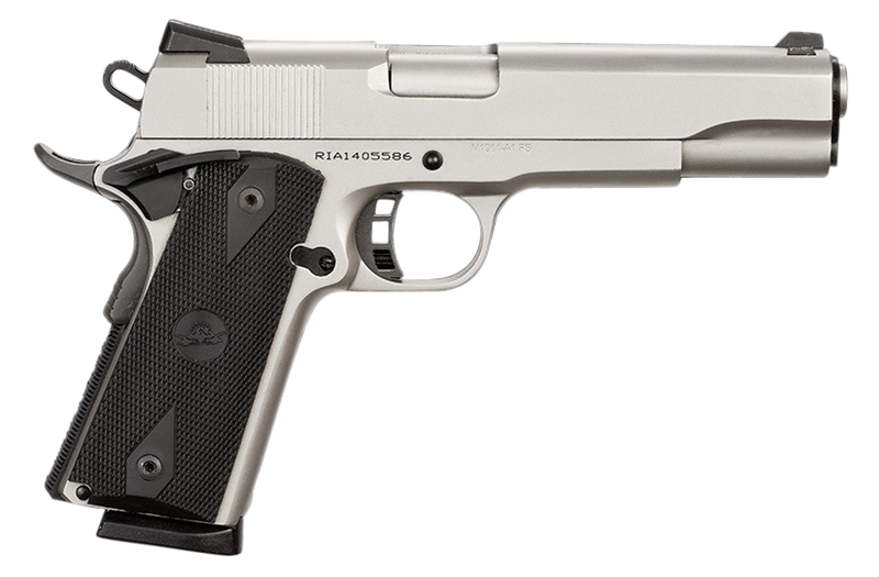 Rock Island Armory Rock Standard FS Nickel .45 ACP 5" Barrel 8-Rounds Rock Island Armory Rock Standard FS Nickel .45 ACP 5" Barrel 8-Rounds - 1911 - Miami Shooters Supply