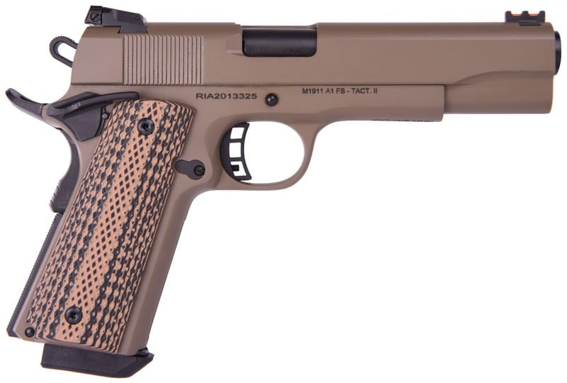Rock Island Armory Rock Ultra Flat Dark Earth 10mm 5" Barrel 8-Rounds Rock Island Armory Rock Ultra Flat Dark Earth 10mm 5" Barrel 8-Rounds - 1911 - Miami Shooters Supply