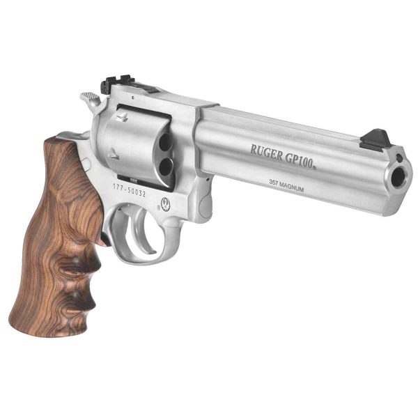 Ruger GP100 357 Magnum 6in Stainless Revolver - 6 Rounds - Image 3