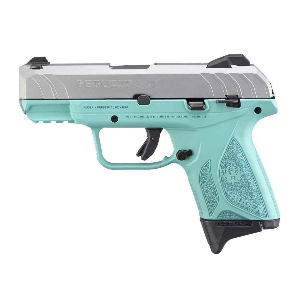 Ruger Security 9 Compact 9mm Luger 3.42in Silver/Turquoise Pistol - 10+1 Rounds - Image 2