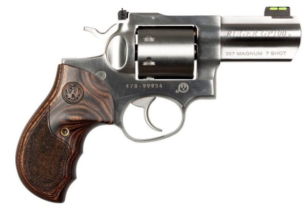 Ruger GP100 Stainless .357 Mag 3" Barrel 7-Rounds Fiber Optic Sight
