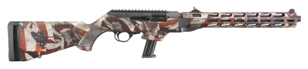 Ruger PC Carbine American Flag 9mm 16.12" Barrel 17-Rounds Adjustable Rear Sight