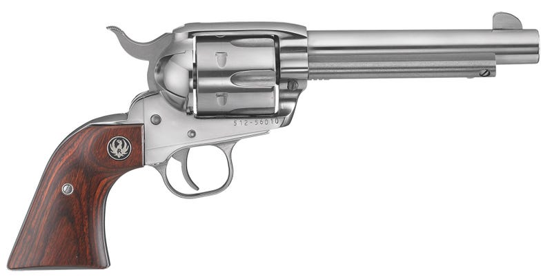 Ruger Vaquero with Rosewood Grip Stainless .45 LC 5.5" Barrel 6-Rounds Ruger Vaquero with Rosewood Grip Stainless .45 LC 5.5" Barrel 6-Rounds - HANDGUNS - Miami Shooters Supply