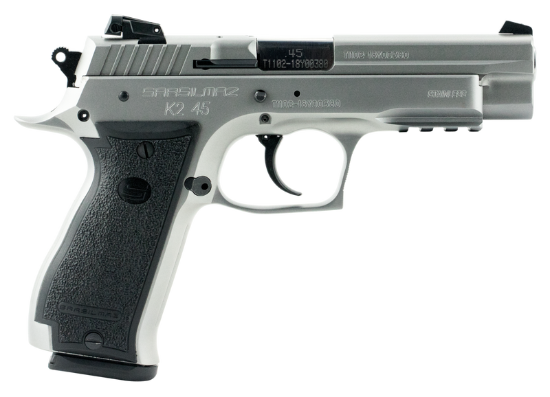 SAR USA K2 Stainless .45 ACP 4.7" Barrel 14-Rounds Picatinny Rail SAR USA K2 Stainless .45 ACP 4.7" Barrel 14-Rounds Picatinny Rail - HANDGUNS - Miami Shooters Supply