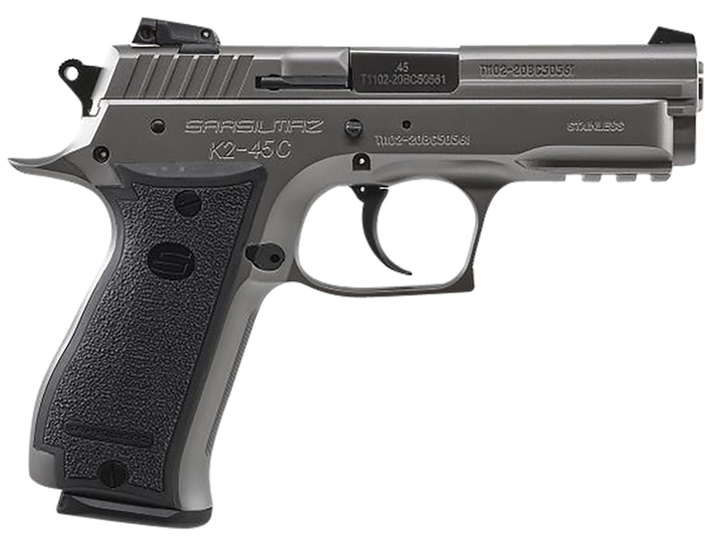 SAR USA K2 Compact Stainless .45 ACP 4.2" Barrel 14-Rounds Adjustable Sights SAR USA K2 Compact Stainless .45 ACP 4.2" Barrel 14-Rounds Adjustable Sights - HANDGUNS - Miami Shooters Supply