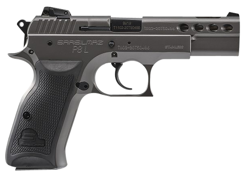SAR USA P8L Stainless Steel 9mm 4.60" Barrel 17-Rounds Adjustable Sights SAR USA P8L Stainless Steel 9mm 4.60" Barrel 17-Rounds Adjustable Sights - HANDGUNS - Miami Shooters Supply