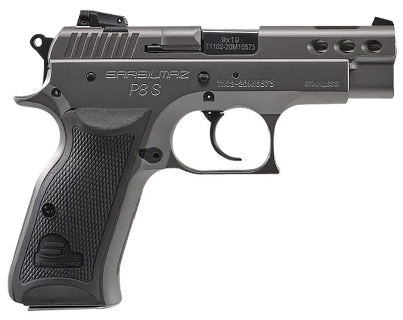 SAR USA P8S Compact Stainless 9mm 3.8" Barrel 17-Rounds SAR USA P8S Compact Stainless 9mm 3.8" Barrel 17-Rounds - HANDGUNS - Miami Shooters Supply