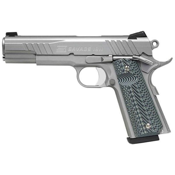 Savage Arms 1911 Government 45 Auto (ACP) 5in Stainless Steel Pistol - 8+1 Rounds - Image 2
