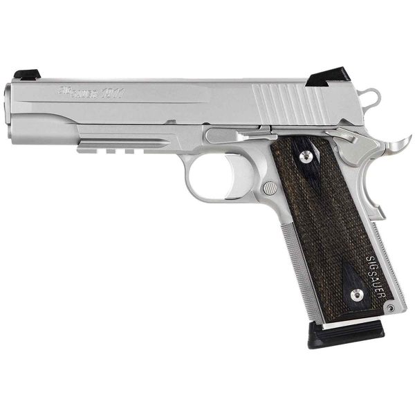 Sig Sauer 1911 45 Auto (ACP) 5in Stainless/Blackwood Pistol - 8+1 Rounds - Image 2
