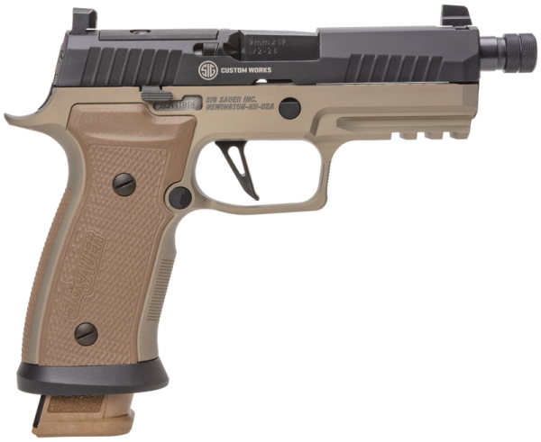 Sig Sauer P320 AXG Combat Flat Dark Earth 9mm 4.6" Barrel 21-RoundsThreaded Barrel