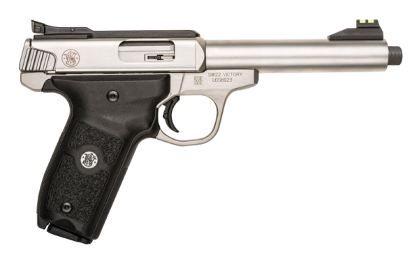 Smith and Wesson SW22 Victory Stainless 22LR 5.5-inch Threaded Barrel 10 Rounds