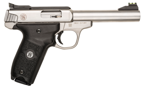 Smith and Wesson Victory Pistol Black/Stainless .22 LR 5.5" Barrel 10-Rounds