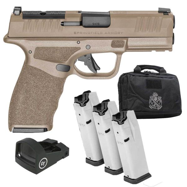 Springfield Armory Hellcat Pro Gear Up Package 9mm Luger Desert Flat Dark Earth Cerakote Pistol - 15+1 Rounds