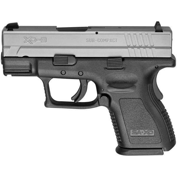 Springfield Armory XD Sub-Compact 9mm Luger 3in Black/Stainless Pistol - 10+1 Rounds - Image 2