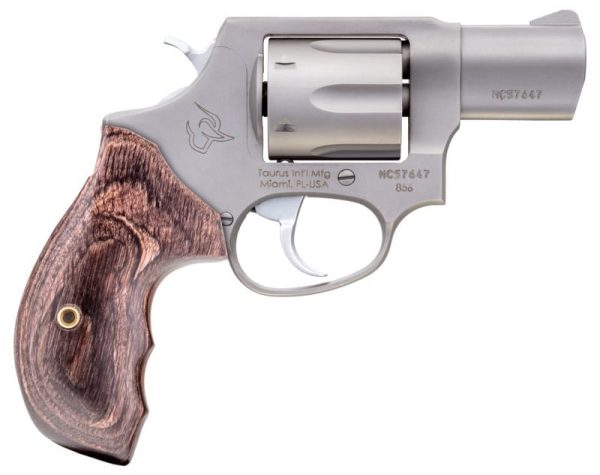 Taurus 856 Stainless .38 Special +P 2" Barrel 6-Rounds Walnut Grips