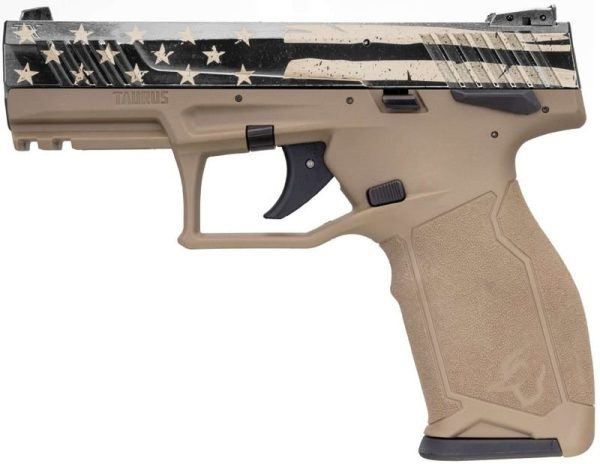 Taurus TX22 Distressed Flag / Flat Dark Earth .22 LR 4.1" Barrel 16-Rounds