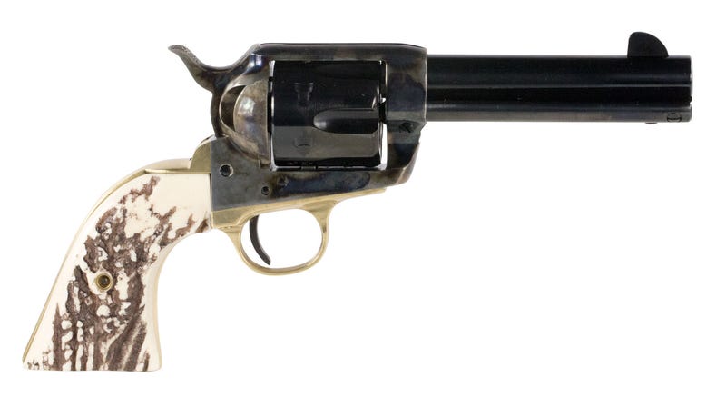 Taylors and Co 1873 Cattle Brand Color Case Hardened .45 Colt 4.75" Barrel 6-Rounds Taylors and Co 1873 Cattle Brand Color Case Hardened .45 Colt 4.75" Barrel 6-Rounds - HANDGUNS - Miami Shooters Supply
