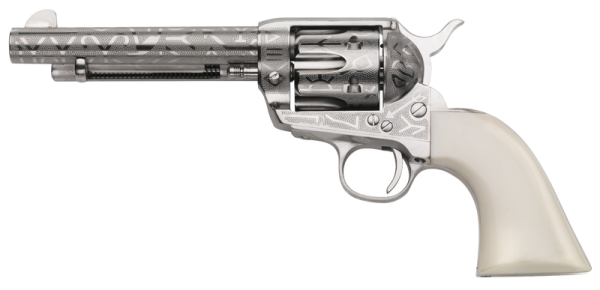 Taylors and Co 1873 Cattle Brand Stainless .45 Colt 5.5" Barrel 6-Rounds White Grips