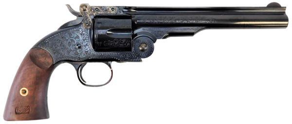 Taylors and Co Top Break Schofield .45 Colt 7" Barrel 6-Rounds Engraved