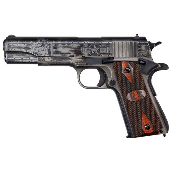 Auto Ordnance Thompson 1911A1 Victory Girls 45 Auto (ACP) 5in Gray Cerakote Pistol - 7+1 Rounds - Image 2