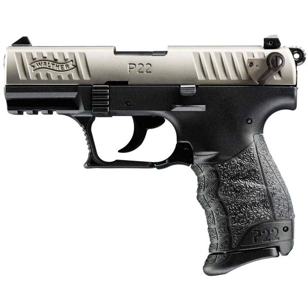 Walther P22 Q 22 Long Rifle 3.42in Nickel/Black Pistol - 10+1 Rounds - Image 2