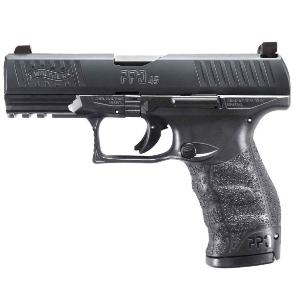Walther PPQ 45 With XS Night Sights 45 Auto (ACP) 4.25in Black Pistol - 12+1 Rounds - Image 2