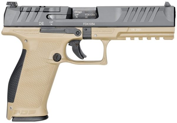 Walther PDP Tan 9mm 5" Barrel 18-Rounds Optics Ready