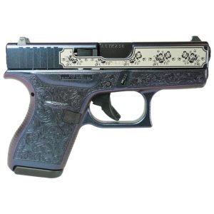Glock 42 “Glock & Roses Mongoose Purple” 380 ACP, 3.2″ Barrel, 6rd