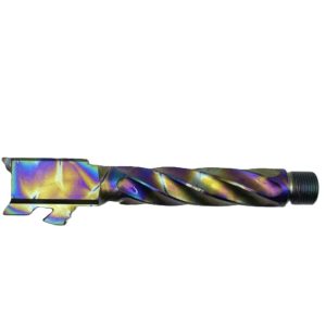 Fits Glock 19 9mm Match Chunky Spiral Fluted Barrel Threaded in Python - Glock Barrels - Miami Shooters Supply