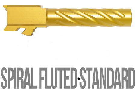 Fits Ruger RXM 9mm Match Thick Spiral Fluted Barrel in Gold Fits Ruger RXM 9mm Match Thick Spiral Fluted Barrel in Gold - Ruger Parts - Miami Shooters Supply