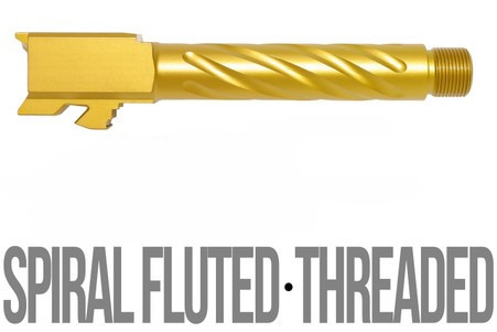 Fits Ruger RXM 9mm Match Threaded Thick Spiral Fluted Barrel in Gold Fits Ruger RXM 9mm Match Threaded Thick Spiral Fluted Barrel in Gold - Ruger Parts - Miami Shooters Supply