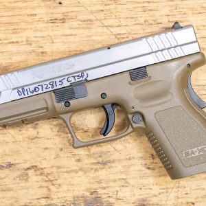 Springfield XD-45 45 ACP Compact Police Trade-in Pistol with FDE Frame and Silver Slide (No - Pistols - Miami Shooters Supply