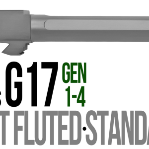 Fits Glock 17 9mm Match 5 Sided Flat Fluted Barrel in Black - Glock Barrels - Miami Shooters Supply