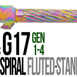 Fits Glock 17 9mm Match Thin Spiral Fluted Threaded Barrel  in Python - Glock Barrels - Miami Shooters Supply